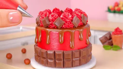 آشپزی مینیاتوی - کیک باترکریم شکلاتی برای سرگرمی