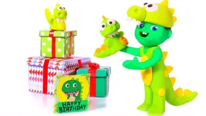 کارتون خمیری با داستان " جشن تولد دایناسور "