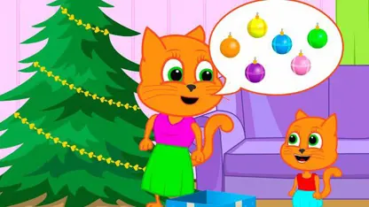 کارتون خانواده گربه این داستان - تزئینات کریسمس