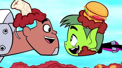 کارتون تیتان های نوجوان به پیش با داستان -  جنگ غذا!