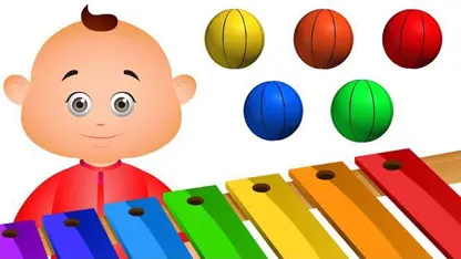 اموزش رنگ ها به کودکان با توپ های رنگی در چند دقیقه