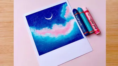 آموزش نقاشی آسان برای مبتدیان - ابرهای آسمان شب