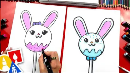 آموزش نقاشی به کودکان - پاپ کیک عید پاک با رنگ آمیزی