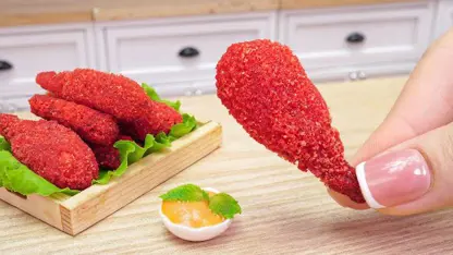 آشپزی مینیاتوری - بال مرغ سرخ شده چیتوس