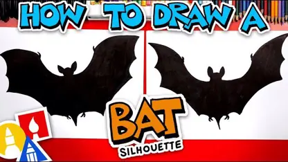 آموزش نقاشی به کودکان - خفاش شب برای سرگرمی