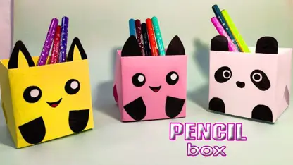 آموزش اوریگامی ساخت - جعبه مداد کاغذی برای سرگرمی