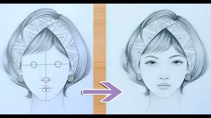 آموزش طراحی چهره برای مبتدیان - ترسیم صورت با استفاده از دایره