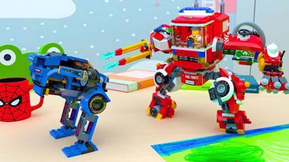 ماشین بازی کودکان این داستان - ربات لگو کامارو در مقابل کامیون