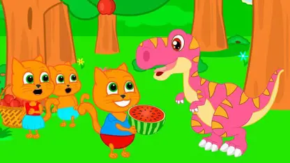 کارتون خانواده گربه این داستان - دایناسور گیاهخوار