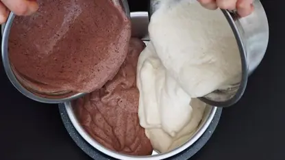 دستورالعمل تهیه کیک اسفنجی کره شکلاتی وانیلی