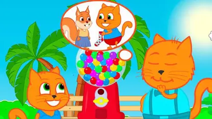 کارتون خانواده گربه با داستان - هدایا از ماشین گومبال