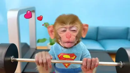 برنامه کودک بچه میمون - ورزش می کند برای سرگرمی