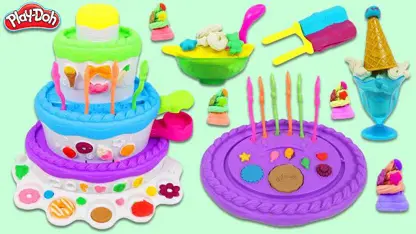 آموزش خمیر بازی خارجی - کیک تولد برای کودکان