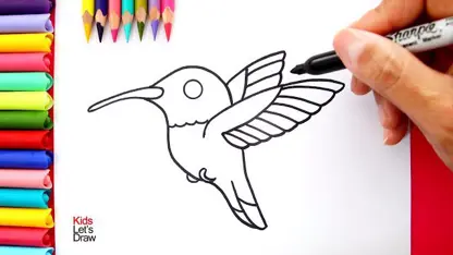 آموزش نقاشی کودکان - مرغ مگس خوار در چند دقیقه