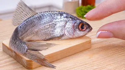 ترفند آشپزی مینیاتوری - دستور پخت ماهی ترد
