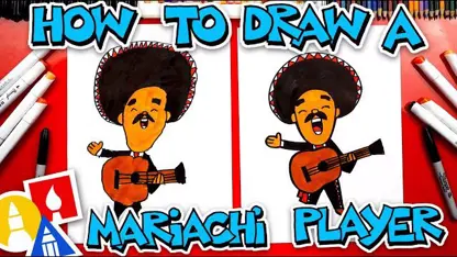 آموزش نقاشی به کودکان - گیتاریست در چند دقیقه