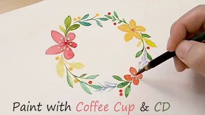 آموزش نقاشی با آبرنگ برای مبتدیان - نحوه کشیدن تاج گل