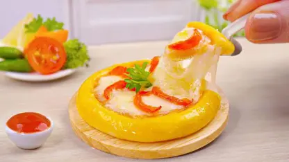 ترفند آشپزی مینیاتوری - طرز تهیه پیتزا گوجه فرنگی