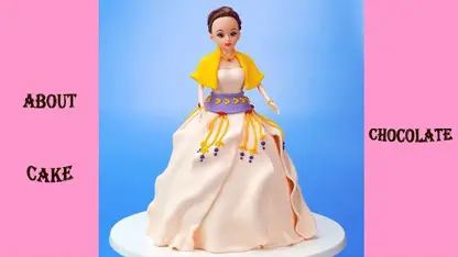 طرز تهیه کیک عروسکی دخترانه برای جشن تولد