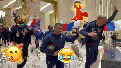 کلیپ ورزشی فوتبال - تیم فرانسه پس از پیروزی انگلیس در هتل