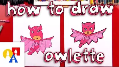 اموزش نقاشی به کودکان "owlette در pj masks" در چند دقیقه