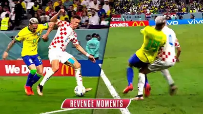 کلیپ ورزشی فوتبال - واکنش رونالدینیو به گل پنالتی مسی