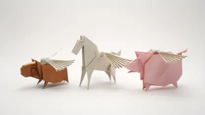 اموزش اوریگامی ساخت بال برای حیوانات در چند دقیقه