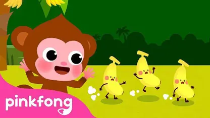 کارتون پینک فونگ با داستان - بچه میمون و موز
