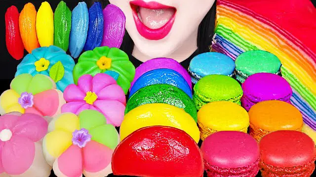 جینی کیک برنجی رنگین کمان برای سرگرمی
