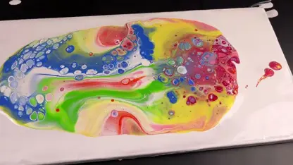 آموزش نقاشی آکریلیک - رنگین کمان در یک ویدیو