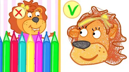 کارتون خانواده شیر این داستان "مدادهای رنگی"