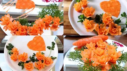 چگونه گل هویج گل برای تزیین سالاد درست کنیم ؟