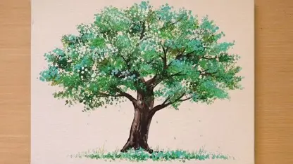 آموزش نقاشی با تکنیک های آسان برای مبتدیان - نحوه سریع کشیدن یک درخت