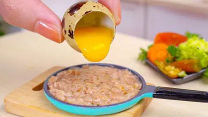 ترفند آشپزی مینیاتوری - تخم مرغ و کنسرو ماهی تن