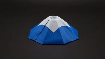 اموزش تکنیک های اوریگامی ساخت کوه اتشفشان
