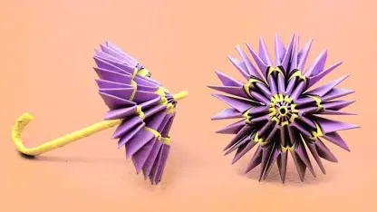 آموزش اوریگامی ساخت چتر های سه بعدی در چند دقیقه