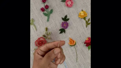 آموزش گلدوزی با دست - گل رز گلدوزی در یک نگاه
