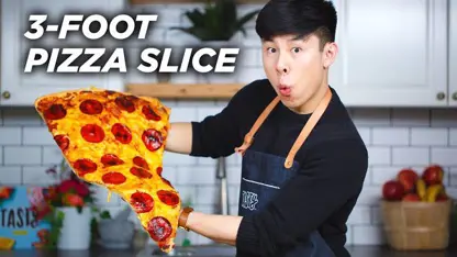 اگر میخواهید یک پیتزا در سایز بزرگ درست کنید این ویدیو را از دست ندهید!