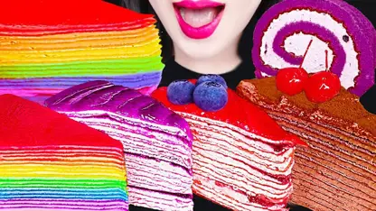 فود اسمر جینی - کیک کرپ رنگین کمان برای سرگرمی