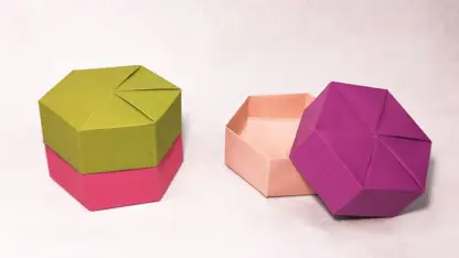 آموزش اوریگامی - جعبه هدیه شش ضلعی در یک نگاه