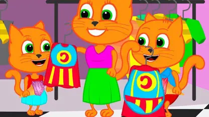 کارتون خانواده گربه این داستان - لباس ابرقهرمانی