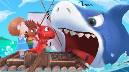 کارتون دالی و دوستان این داستان - حمله کوسه عصبانی بزرگ به قایق