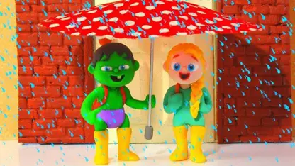 کارتون خمیری با داستان - بازی در زیر باران