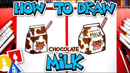 نقاشی کودکانه ساخت - شیر شکلاتی برای کودکان