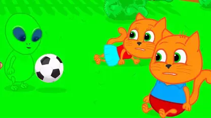 کارتون خانواده گربه این داستان - بیگانه با توپ فوتبال