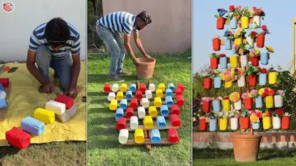 کلیپ دکوراسیون - ایده های تزئین باغ با بطری پلاستیکی