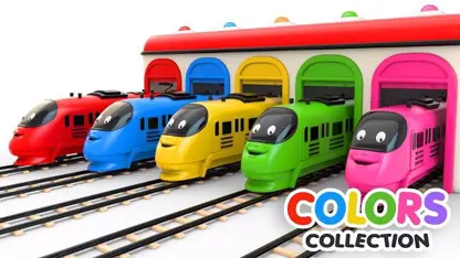 آموزش رنگ ها به کودکان - قطارهای اسباب بازی