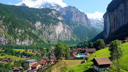کلیپ گردشگری - صحنه های دیدنی از دره lautbrunnenn در سوئیس