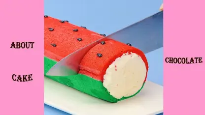 طرز تهیه کیک رول هندوانه خوشمزه در یک نگاه