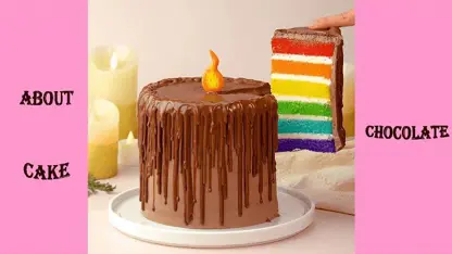 طرز تهیه کیک شکلاتی رنگین کمان در یک نگاه